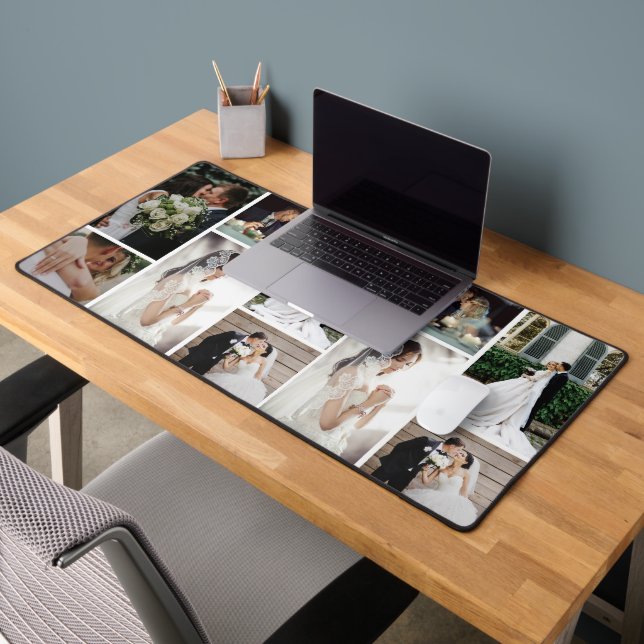 6 Custom Photo Collage Favorite Moments Desk Mat (Office 2)