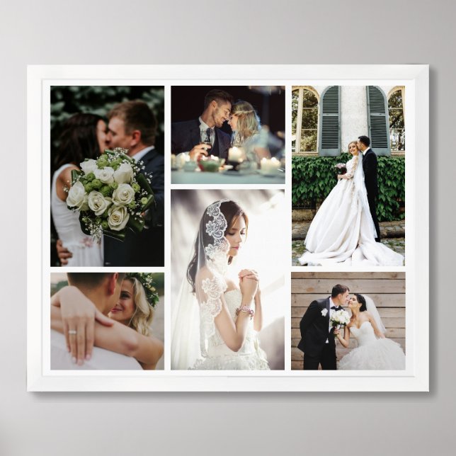 6 Custom Photo Collage Favorite Moments Framed Art (Framed Front)