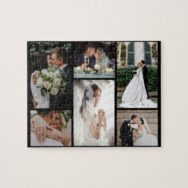 6 Custom Photo Collage Favorite Moments Jigsaw Puzzle (Horizontal)