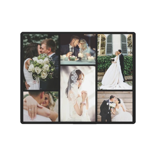 6 Custom Photo Collage Favorite Moments Metal Print (Front)