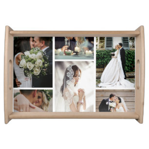 6 Custom Photo Collage Favorite Moments Serving Tray
