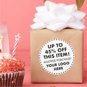 6 Custom Round Stickers 45% OFF Bulk Buy Discount