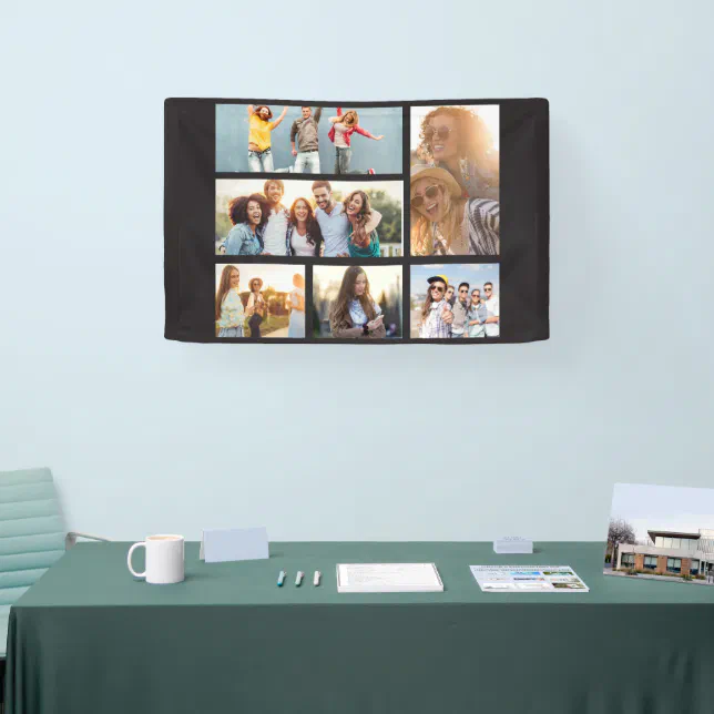 Collage Banner Examples 6 Custom Template Photo Collage Banner | Zazzle