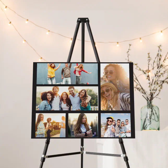 Sign Collage Design 6 Custom Template Photo Collage Welcome Sign | Zazzle