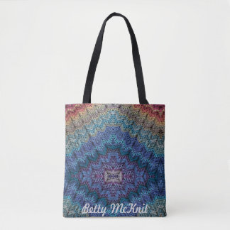 6-Day Chunky Throw Mirrored Tote by Betty McKnit Bag