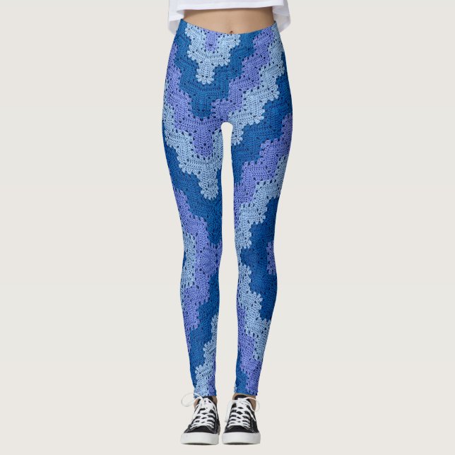 6-Day Snowflake Blanket Leggings by Betty McKnit (Front)