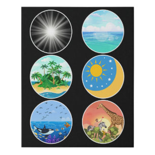 6 Days of Creation – Genesis 1-2 School Teacher Faux Canvas Print