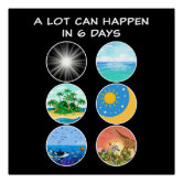 6 Days of Creation – Genesis 1-2 School Teacher Poster | Zazzle