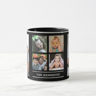 6 Family Photo Collage Template Family Name Mug