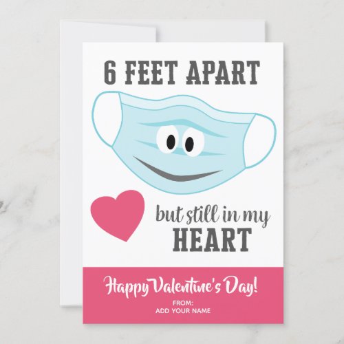 6 Feet Apart But Still in my heart _ Valentine Holiday Card