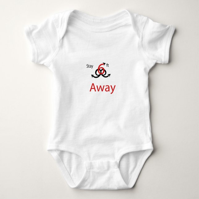 6 feet of space baby bodysuit (Front)