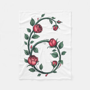 6 Floral 67 Rose Valentines Day Funny Love Matchin Fleece Blanket