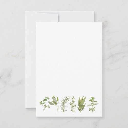 6 FRESH HERBS 35x5 Blank Flat Card