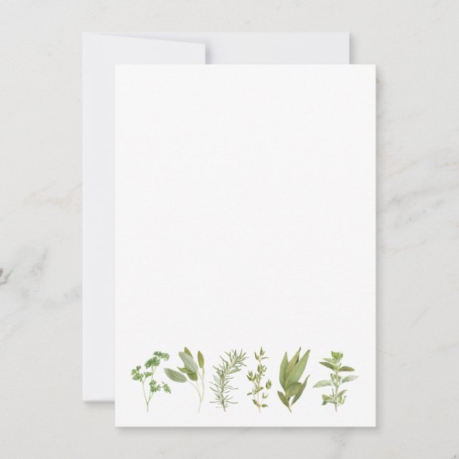 6 FRESH HERBS 4.5x6.25 Blank Flat Card (Front)