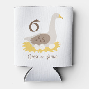 6 Geese A-Laying Can Cooler