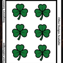 6 Green Modern St. Paddy’s Day Shamrock 