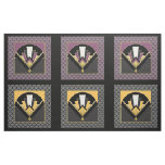 # 6 Iconic Art Deco Fan design Panels 16 inches Fabric