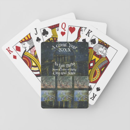 6 Image Photo Collage 2024 Party Event Poker Cards