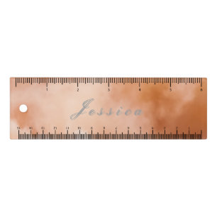 6 Inch Marron and orange gradient color name Ruler