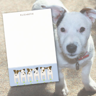 6 Jack Russell Terriers throw my ball Post-it Notes