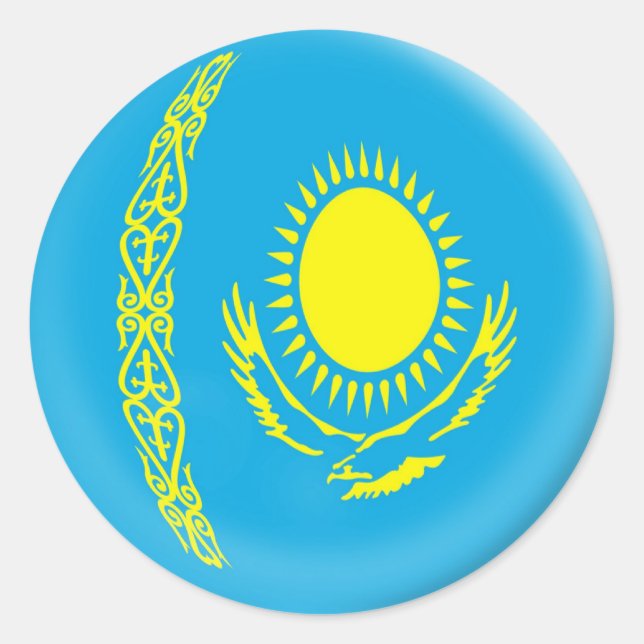 6 large stickers Kazakhstan flag (Front)