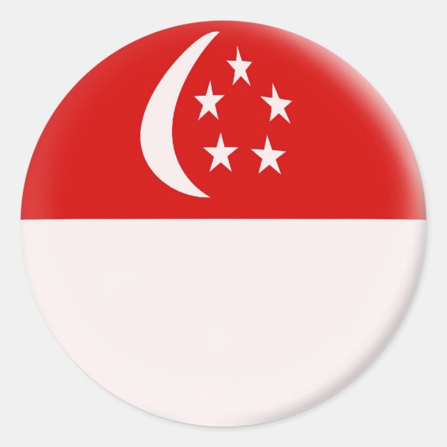6 large stickers Singapore Singaporean flag (Front)