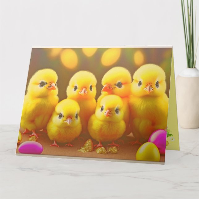 6 Little Easter Chicks Collection Card (Front)
