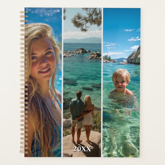 6 Long Vertical Strip Boho Photo Planner (Front)