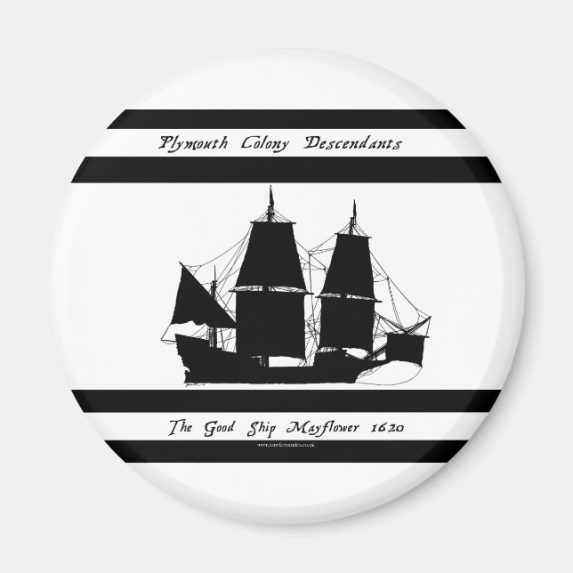 6 mayflower descendants magnet (Front)