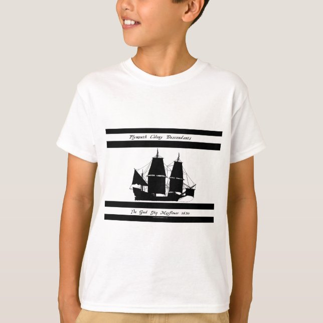 6 mayflower descendants T-Shirt (Front)