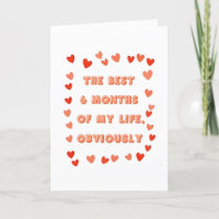 6 month Anniversary Card For Boyfriend