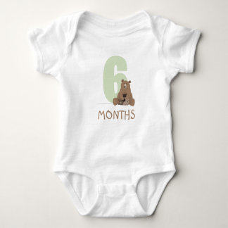 6 months mama bear and baby bodysuit