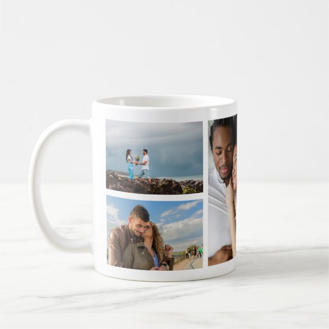 6 Multi Photo Collage Wrap Around Gallery Coffee Mug (Left)