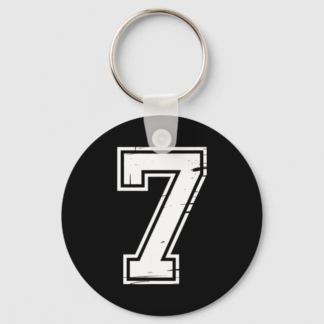 6 Number 67 Six Seven Meme  Keychain (Front)