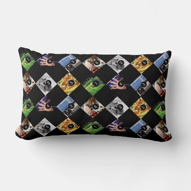 6 of your favorite photos to make your one of kind lumbar pillow (Front)