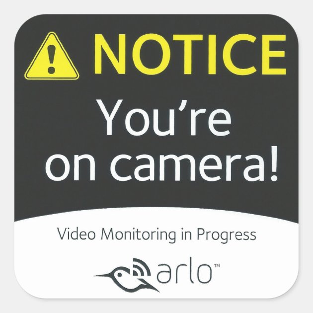 arlo video monitoring in progress sticker