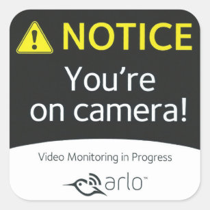 video monitored Sign Camera Video Sticker video surveillance vi45 warning sign