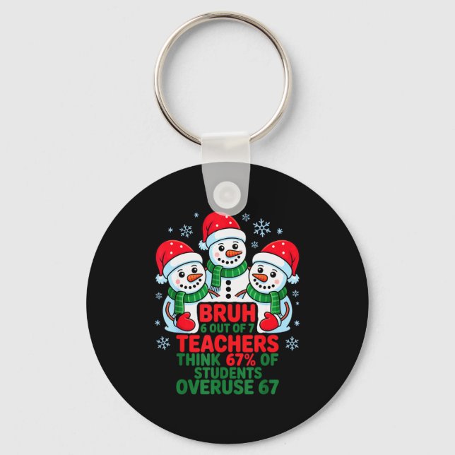 6 Out Of 7 Teachers Think 67% Of Students Overuse  Keychain (Front)