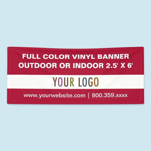 6 Outdoor or Indoor Vinyl Banner Custom Sign