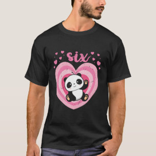 6 Panda 6Th B-Day T-Shirt
