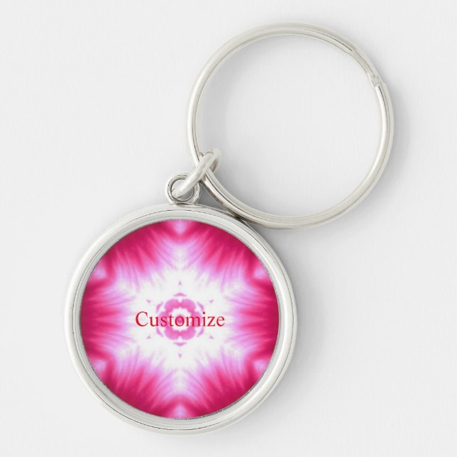 6 petal red flower Thunder_Cove Keychain (Front)