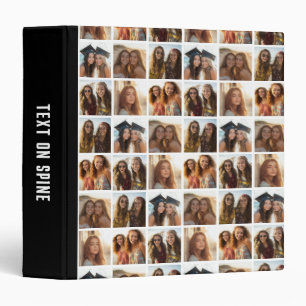 6 Photo - All Over Pattern - black white 3 Ring Binder