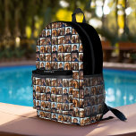 6 Photo - All Over Pattern - black white Printed Backpack<br><div class="desc">Use your square Instagram photos for the best results! TO CHANGE THE BACKGROUND - click on the customize or advanced design area, and choose a color in the color picker. Add your favorite pictures and snapshots to this film strip for a fun memory keeper. An artistic way to display your...</div>