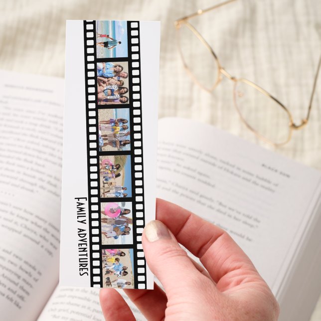 6 Photo And Text Personalized Film Strip Bookmarks (Hand)