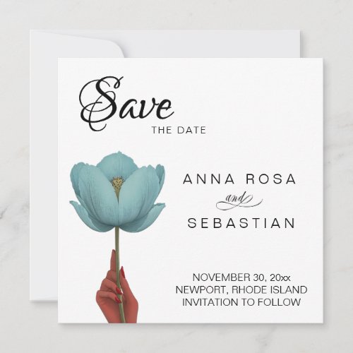 *~* 6 Photo AR6   Elegant Vintage Save the date Invitation