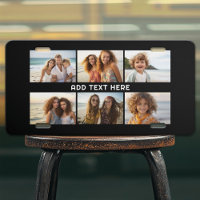 6 Photo Collage 1 Line of Text -- CAN Edit Black