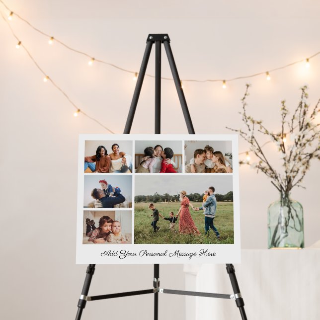 6 Photo Collage Add Your Own Greeting   Foam Board (In Situ (Stand))