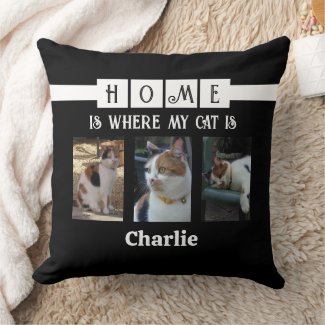 6 photo collage animal lover black white