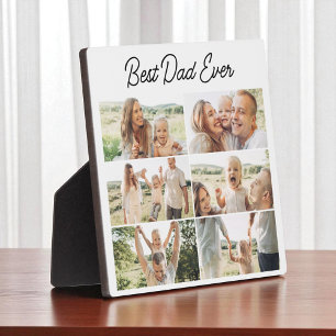 6 Photo Collage Best Dad Ever Father's Day Plaque