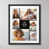 6 photo collage - black background - white text